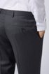 Slim-fit trousers in pure virgin wool, Dark Grey