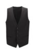 Slim-fit waistcoat in virgin wool, Black