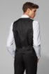 Slim-fit waistcoat in virgin wool, Black