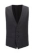 Slim-fit waistcoat in virgin wool, Dark Grey
