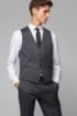 Slim-fit waistcoat in virgin wool, Dark Grey