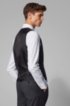 Slim-fit waistcoat in virgin wool, Dark Grey