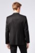 Regular-fit virgin wool jacket with AMF stitching, Black
