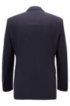 Regular-fit virgin wool jacket with AMF stitching, Dark Blue