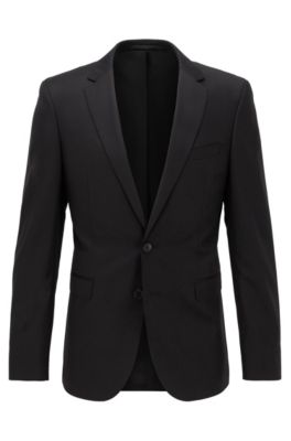 BOSS - Extra-slim-fit jacket in pure wool