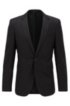Extra-slim-fit jacket in pure wool, Black