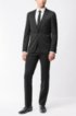 Extra-slim-fit jacket in pure wool, Black