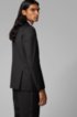 Extra-slim-fit jacket in pure wool, Black