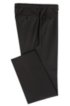 Straight-leg business trousers in virgin wool, Black