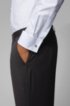 Straight-leg business trousers in virgin wool, Black