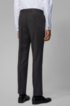 Straight-leg business trousers in virgin wool, Black