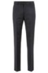 Straight-leg business trousers in virgin wool, Dark Grey