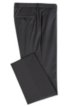 Straight-leg business trousers in virgin wool, Dark Grey