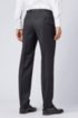 Straight-leg business trousers in virgin wool, Dark Grey