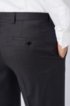 Straight-leg business trousers in virgin wool, Dark Grey