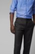 Extra-slim-fit trousers in virgin wool, Black