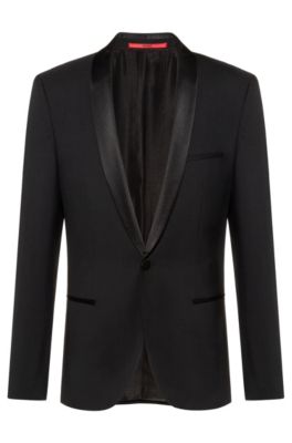 Slim-fit dinner jacket with silk trim