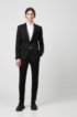 Slim-fit dinner jacket with silk facings, Black