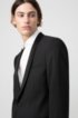 Slim-fit dinner jacket with silk facings, Black