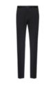 Extra-slim-fit trousers with silk facings, Black
