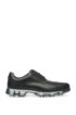 Leather golf shoes with brogue detailing, Black
