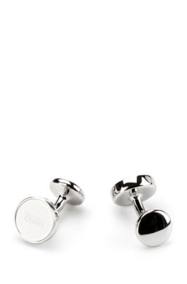 hugo boss silver cufflinks