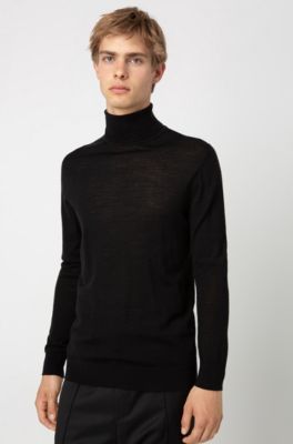 Turtle-neck sweater in a Merino wool blend