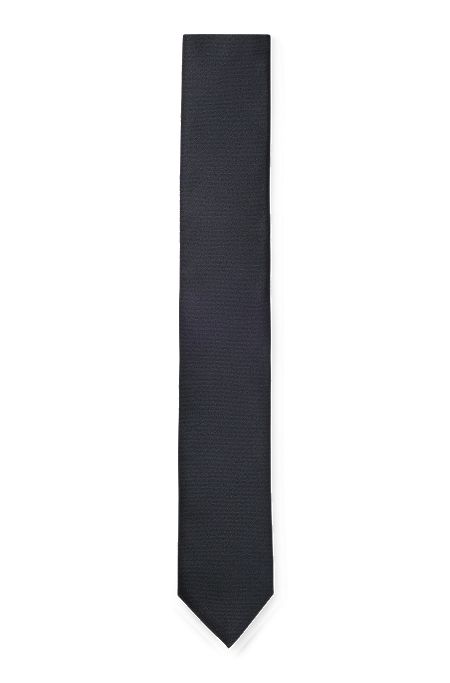Krawatte aus reinem Seiden-Twill, Schwarz