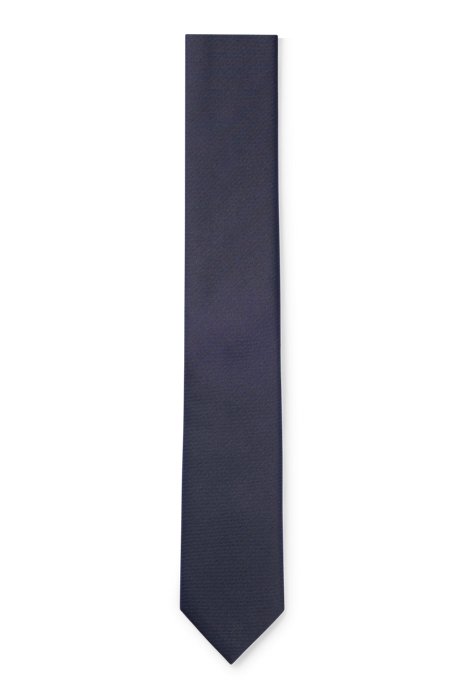 Corbata de sarga de seda pura, Azul oscuro