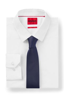 HUGO BOSS Homme Accessoires Cravates & Pochettes Cravates Cravate en maille piquée à fibres métallisées 