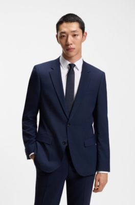 Tie in pure-silk twill, Dark Blue