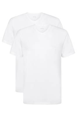 Lot de deux t-shirts en coton à col V