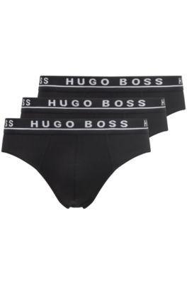 Hugo boss Slip Baumwolle Elastisch Logo Packung von Drei Brief 3P 50403552