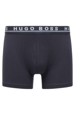 Paquete de tres calzoncillos b&oacute;xer en algod&oacute;n el&aacute;stico, Celeste