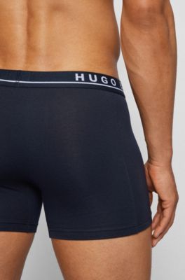 Three-pack of stretch-cotton boxer briefs, Light Blue