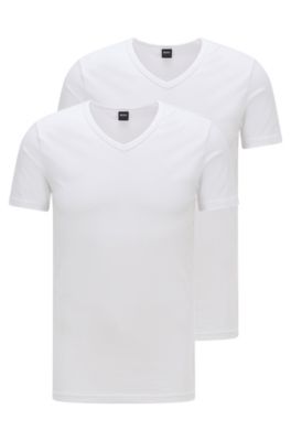hugo boss white v neck t shirt