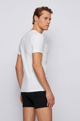 hugo boss white v neck t shirt