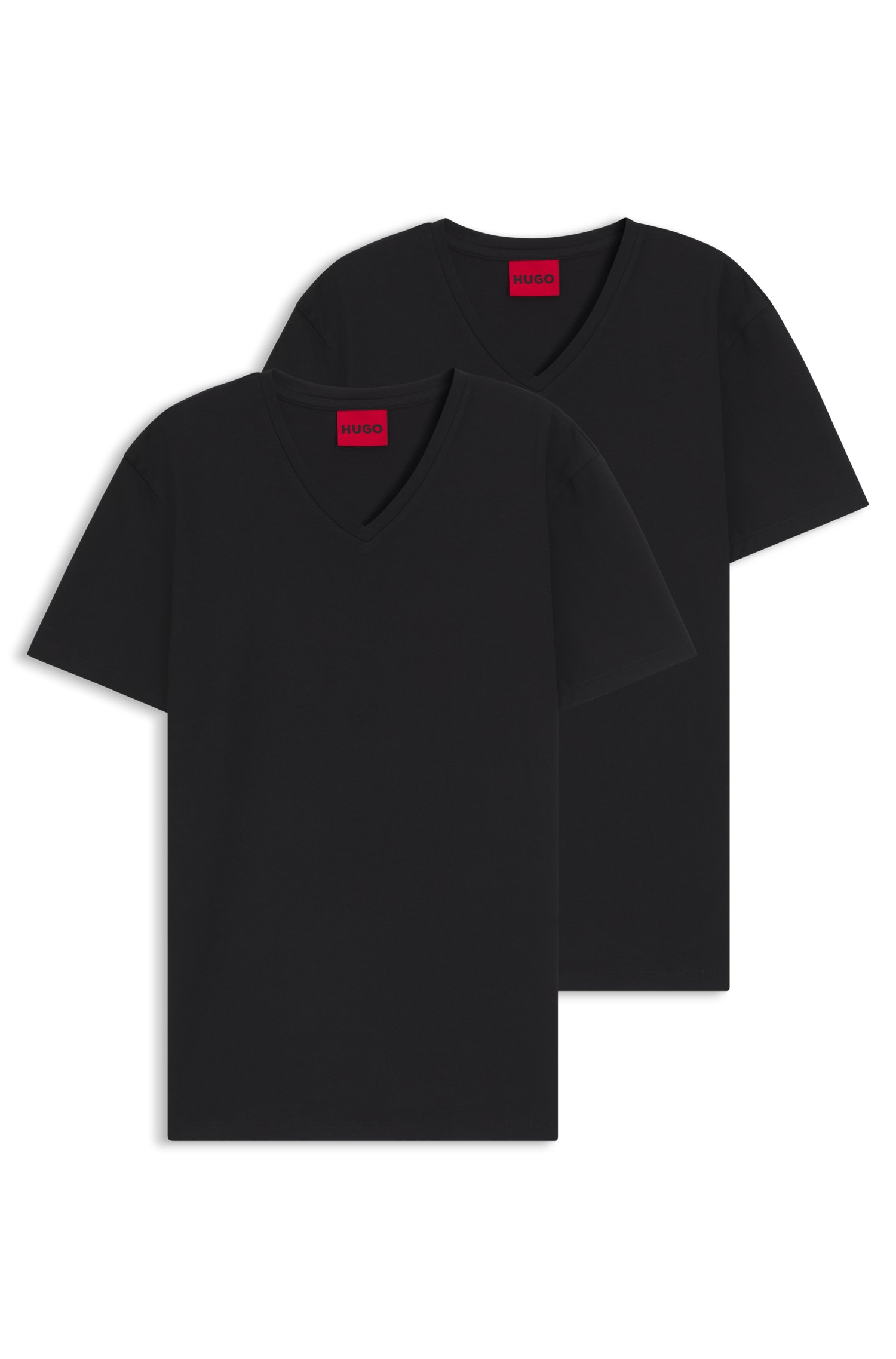 Hugo Pack 2 T-shirts med spetskrage herr – bild 2