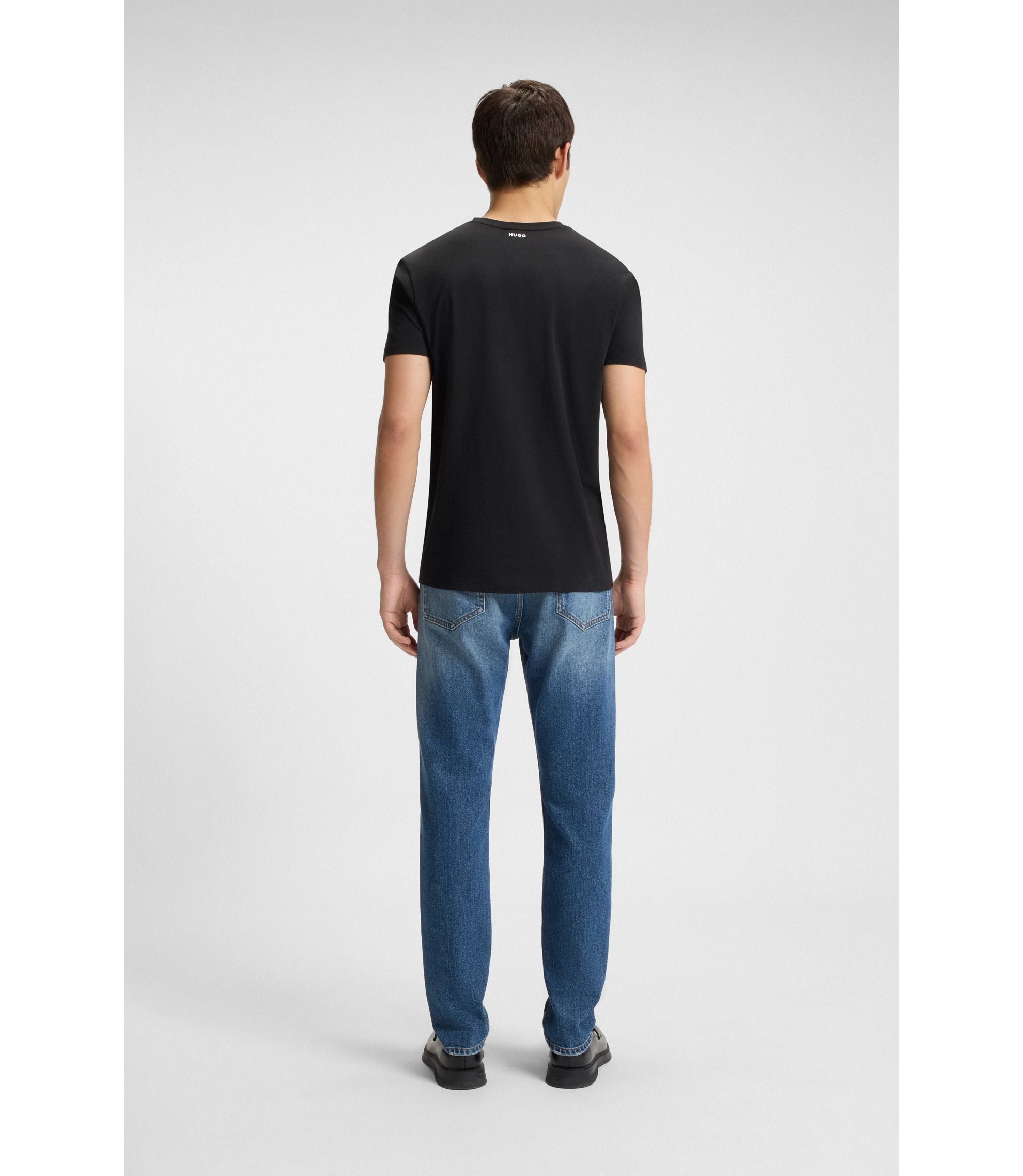 【Hugo Boss】半袖 VネックTシャツ 2枚セット ‐2色 *送料込 HUGO - VネックTシャツ 2枚セット ストレッチコットン - ブラック