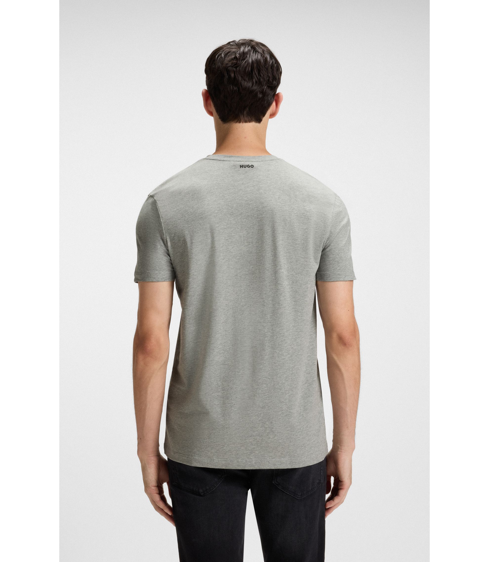 HUGO - VネックTシャツ 2枚セット ストレッチコットン - ライトグレー