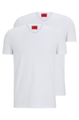 HUGO - Two-pack of slim-fit T-shirts in stretch cotton