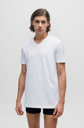 BOSS by HUGO BOSS T-shirt Rn 10217081 01 in het Wit voor heren Heren Kleding voor voor Shorts voor Bermuda's 