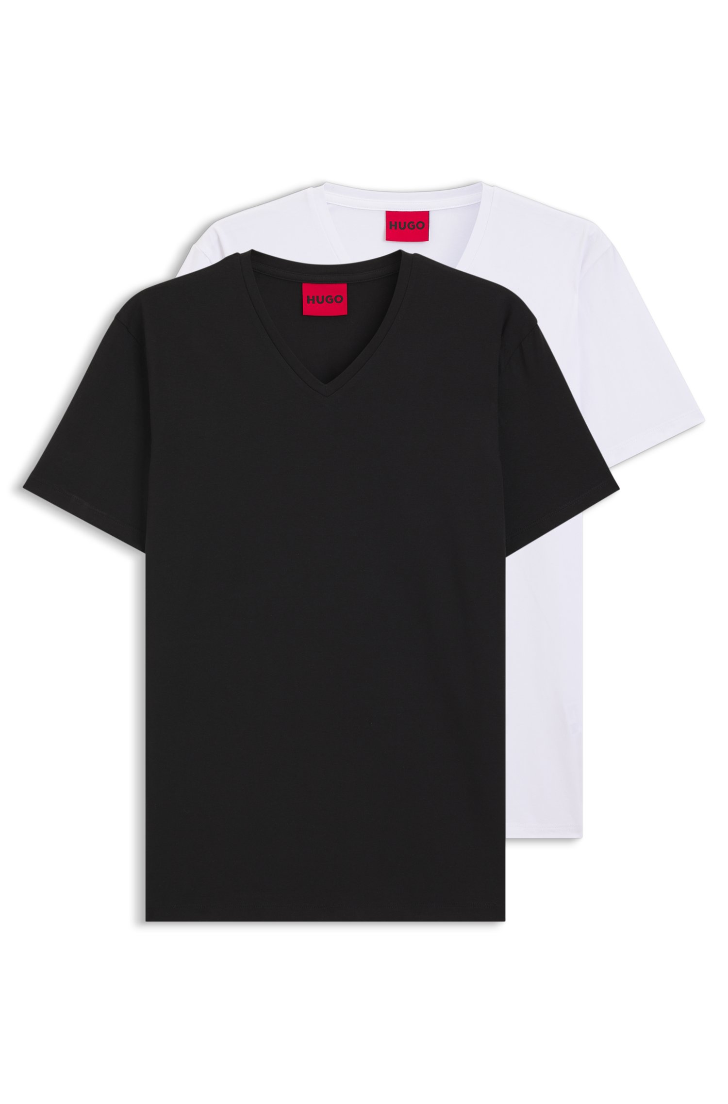 Hugo Pyjamas 2-pack Lounge V-ringade T-shirts herr – bild 7