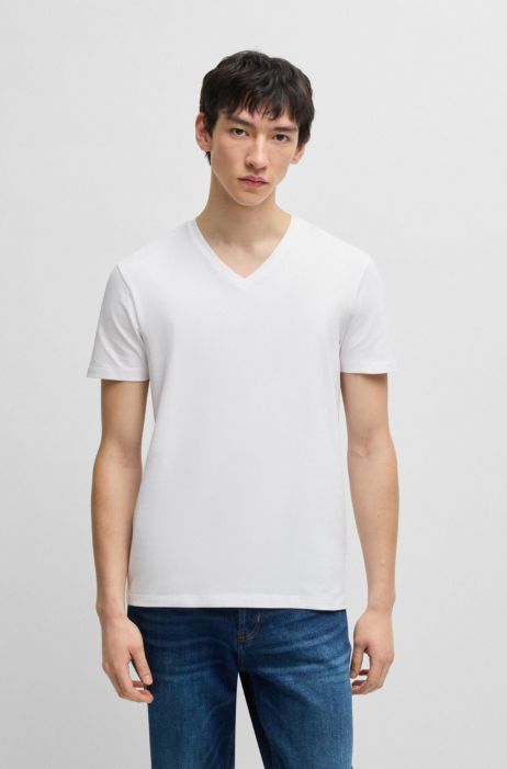 Hugo Vネックtシャツ 2枚セット ストレッチコットンジャージー