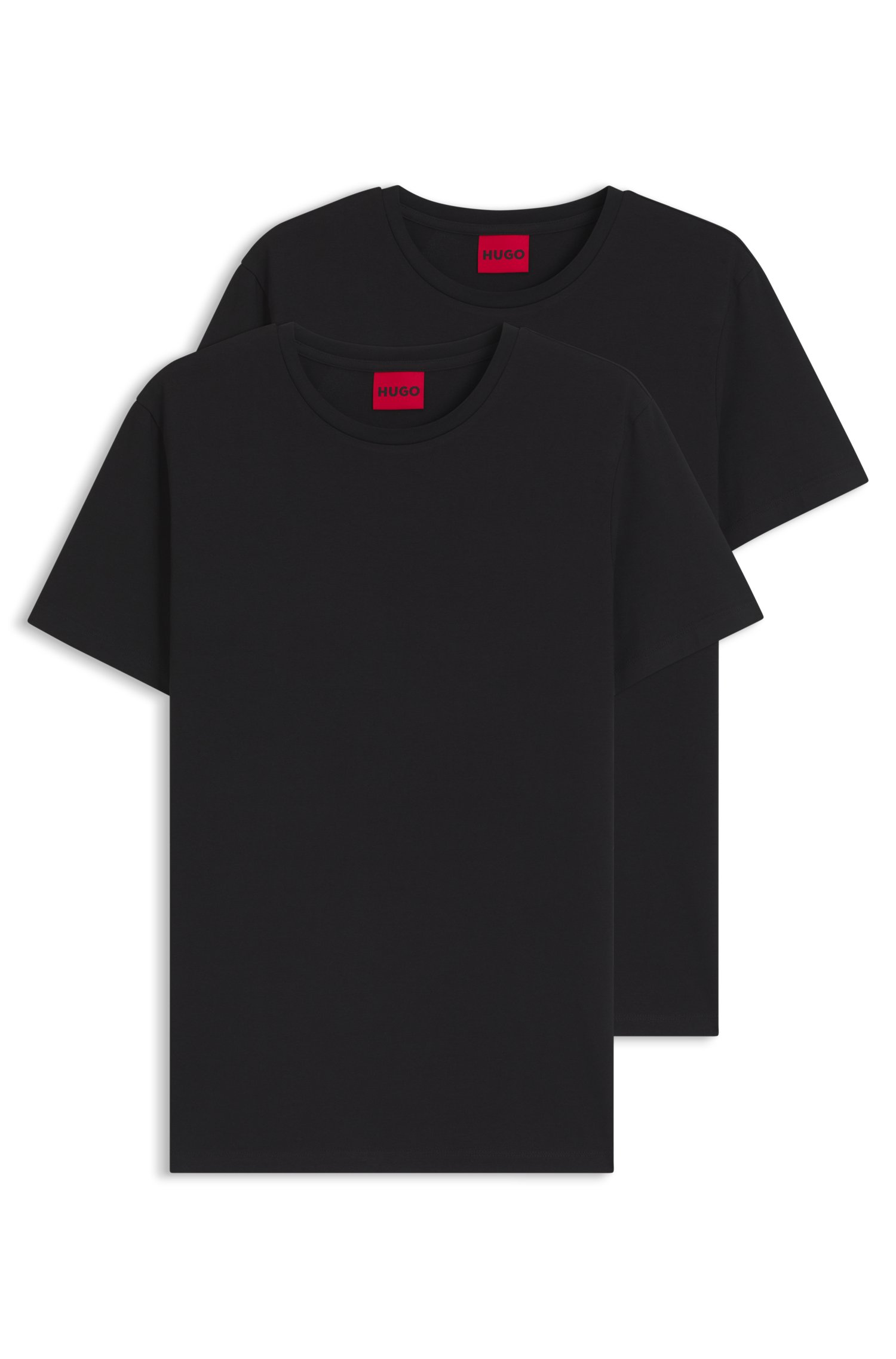Hugo Förpackning med 2 svarta Round T-shirts herr – bild 2