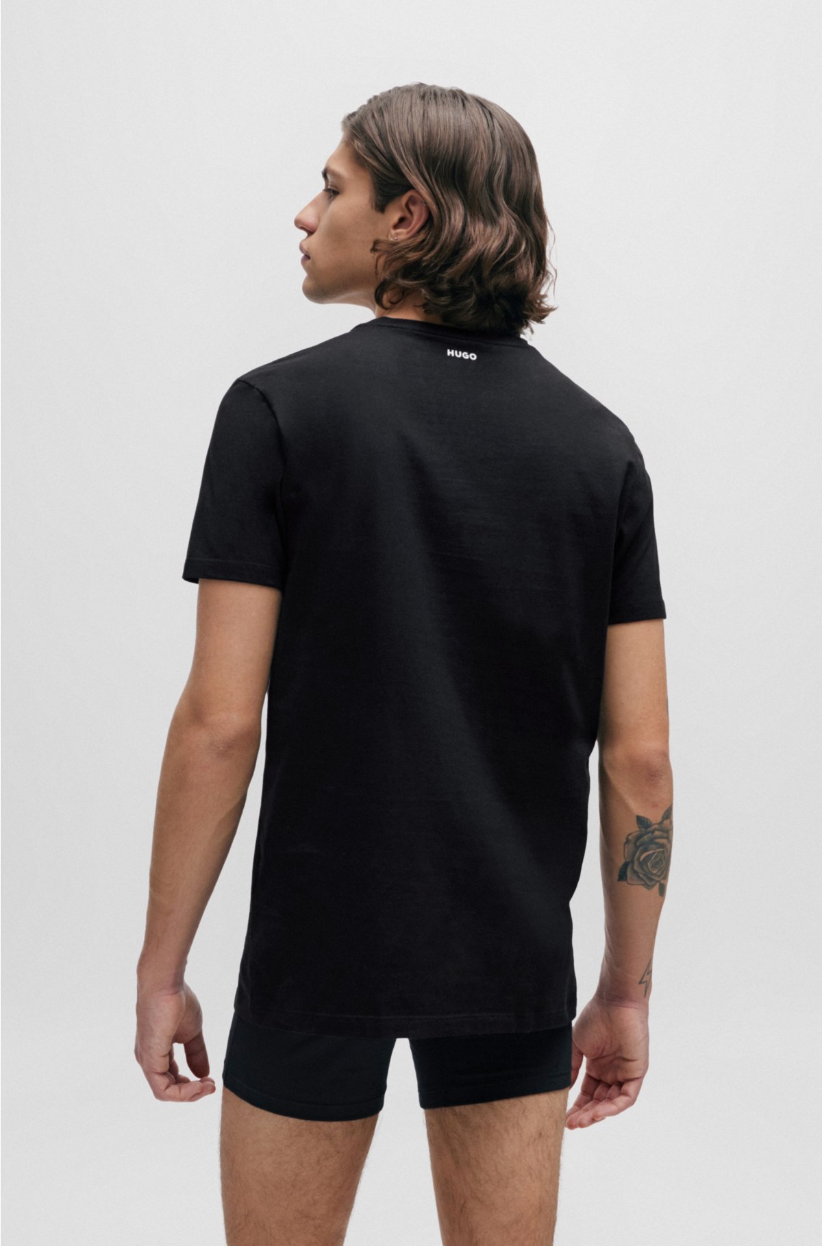 HUGO T-shirts stretch in Two-pack - of cotton slim-fit