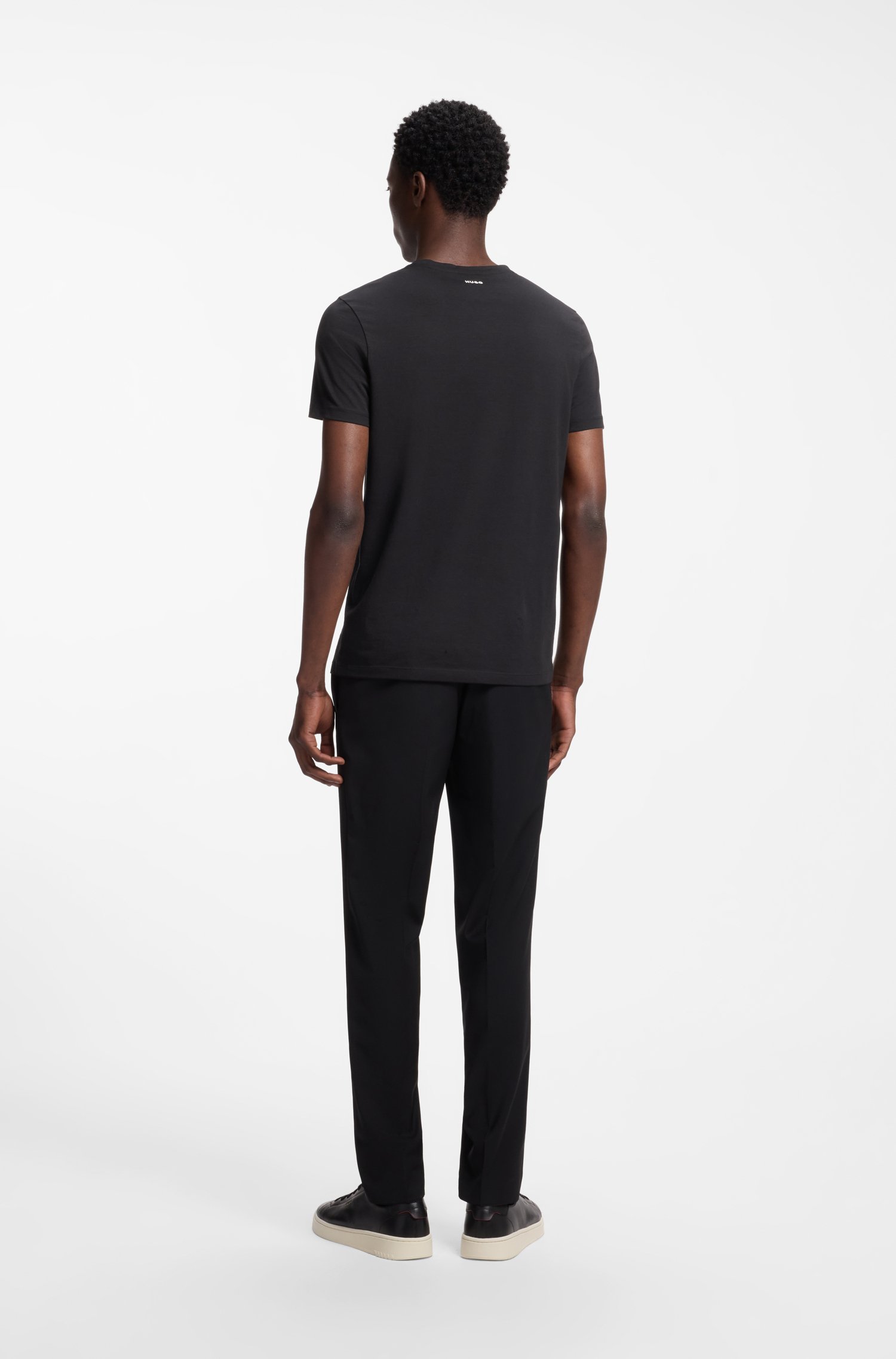 Hugo Förpackning med 2 svarta Round T-shirts herr – bild 4
