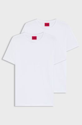 Two-pack of slim-fit T-shirts in stretch cotton, White