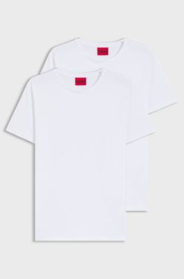Two-pack of slim-fit T-shirts in stretch cotton, White