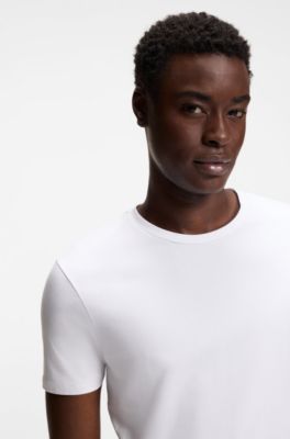 Two-pack of slim-fit T-shirts in stretch cotton, White